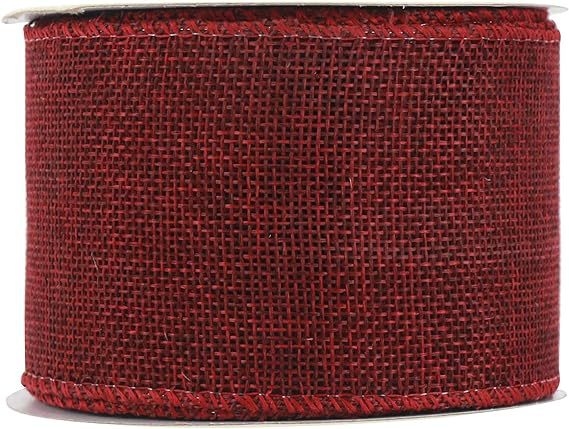 Burlap лента с телена крайна ивица — руло за DIY опаковки на подаръци, панделка и сватбена украса