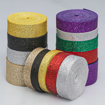 Hi gold полиестерна лента с блестящ ефект – ръчна изработка, DIY коледна панделка за опаковане на подаръци и украса