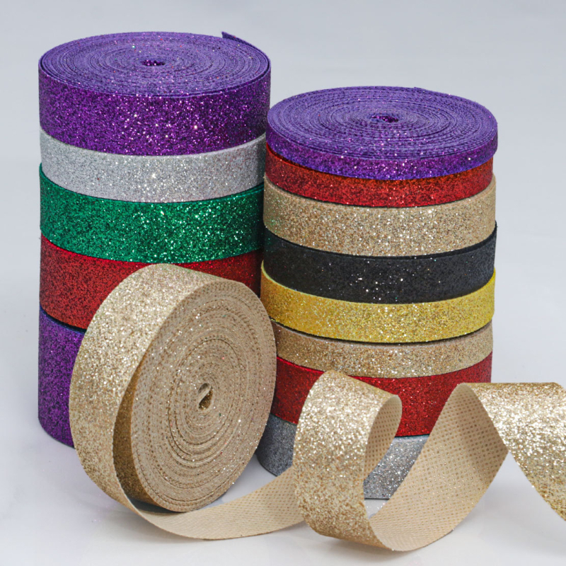 Hi gold полиестерна лента с блестящ ефект – ръчна изработка, DIY коледна панделка за опаковане на подаръци и украса