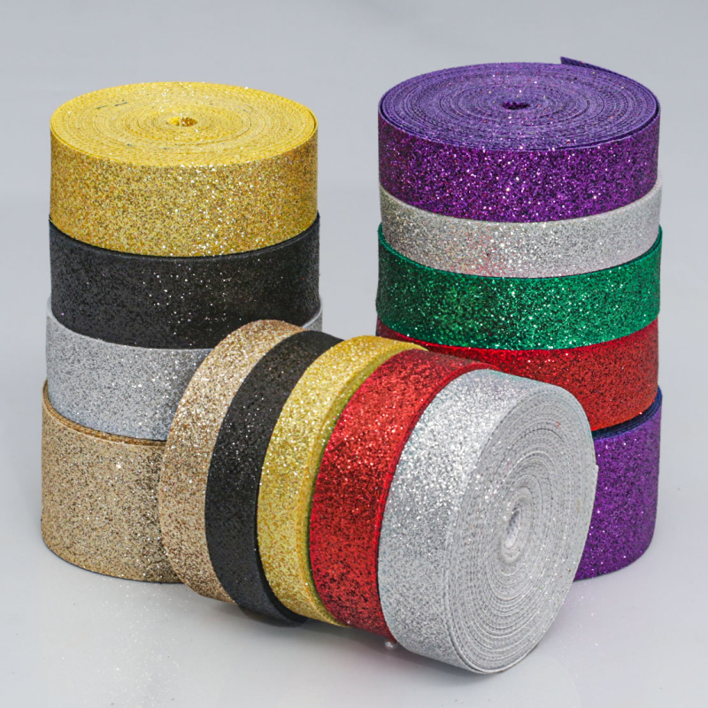 Hi gold полиестерна лента с блестящ ефект – ръчна изработка, DIY коледна панделка за опаковане на подаръци и украса