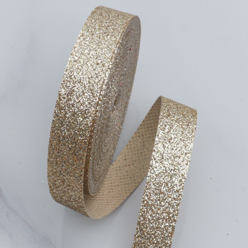 Hi gold полиестерна лента с блестящ ефект – ръчна изработка, DIY коледна панделка за опаковане на подаръци и украса