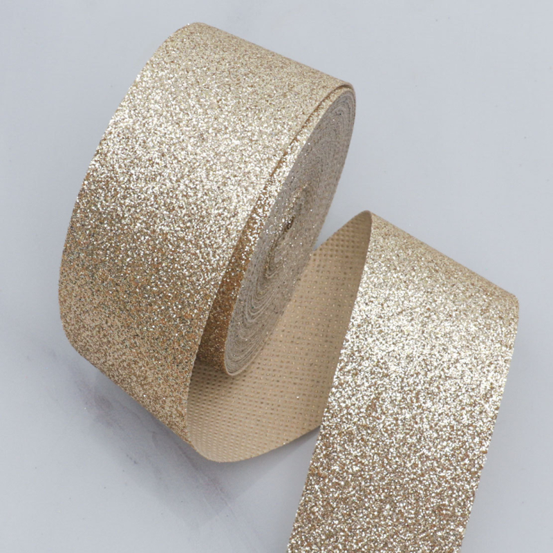 Hi gold полиестерна лента с блестящ ефект – ръчна изработка, DIY коледна панделка за опаковане на подаръци и украса