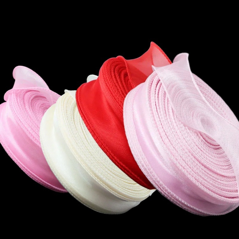 Veliki roll vunene trake s oblikom ribljeg repa za ukrašavanje torti i buketa, DIY materijal