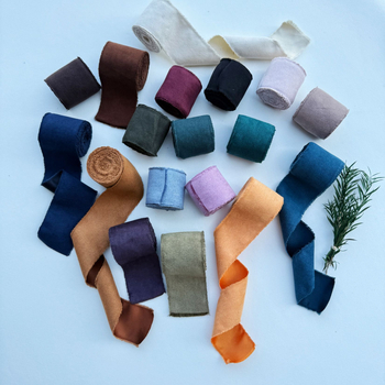 Полиестерна лента с раздърпани краища и кадифен ръб, аксесоар за коса с панделка и цвете