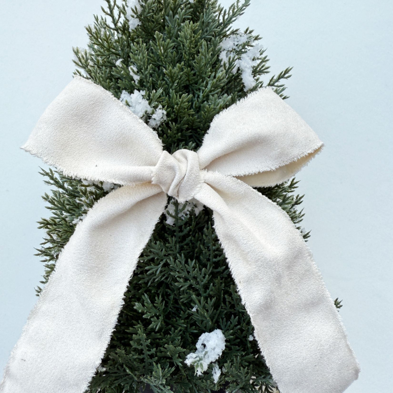 Полиестерна лента с раздърпани краища и кадифен ръб, аксесоар за коса с панделка и цвете