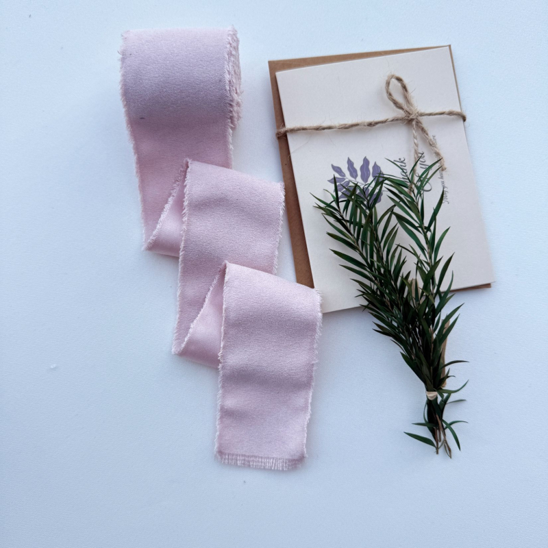 Полиестерна лента с раздърпани краища и кадифен ръб, аксесоар за коса с панделка и цвете