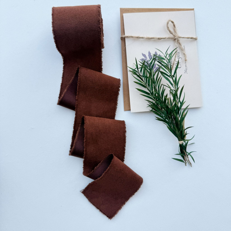 Полиестерна лента с раздърпани краища и кадифен ръб, аксесоар за коса с панделка и цвете