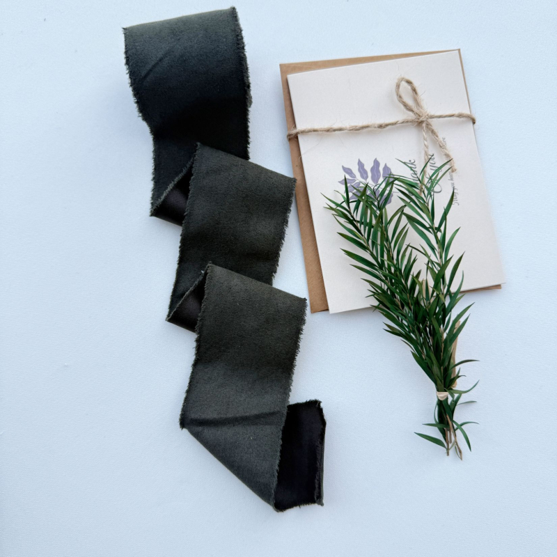 Полиестерна лента с раздърпани краища и кадифен ръб, аксесоар за коса с панделка и цвете