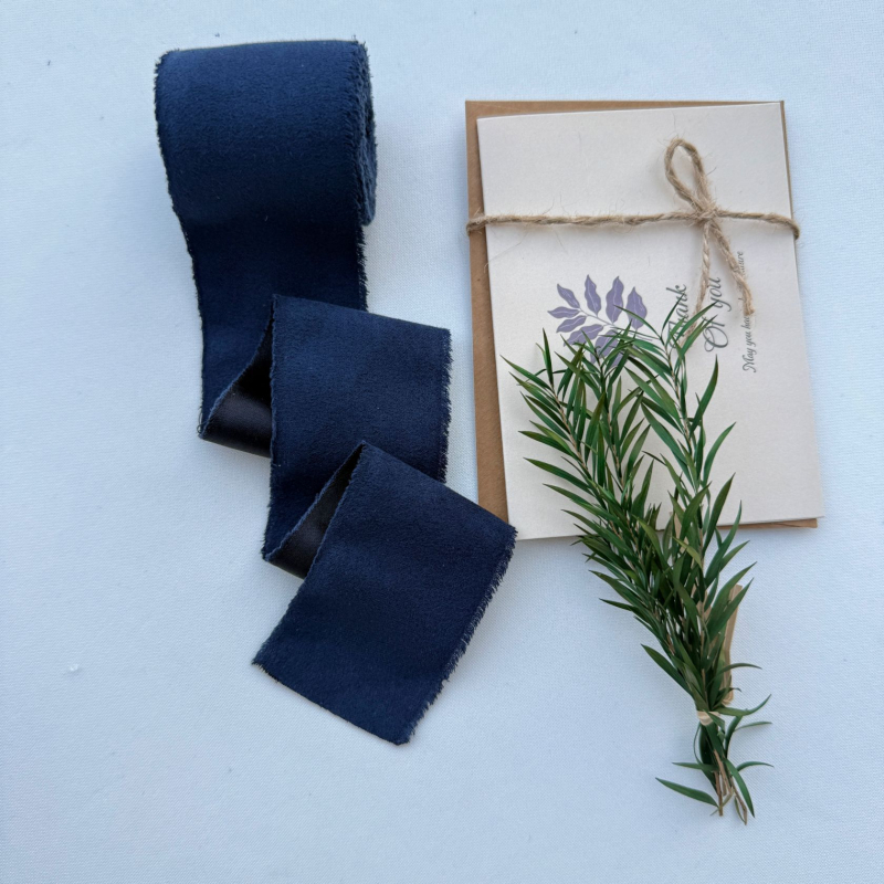 Полиестерна лента с раздърпани краища и кадифен ръб, аксесоар за коса с панделка и цвете