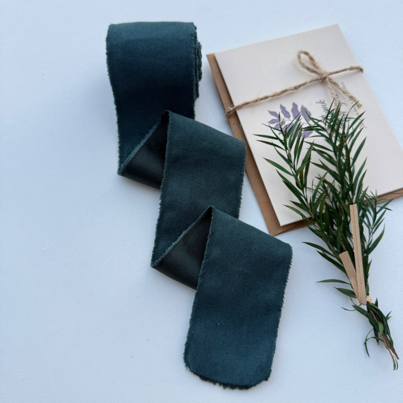 Полиестерна лента с раздърпани краища и кадифен ръб, аксесоар за коса с панделка и цвете