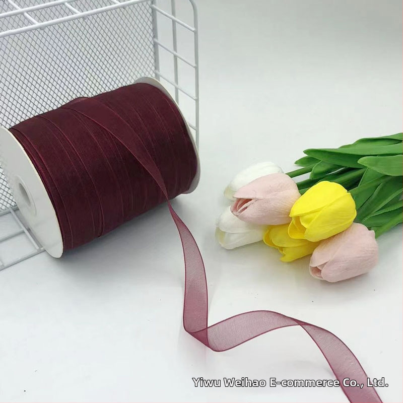 Zhe Hao adīta cepures lente ar dekoratīvu loku un gazes lentes DIY projektiem un dāvanu iesaiņošanai