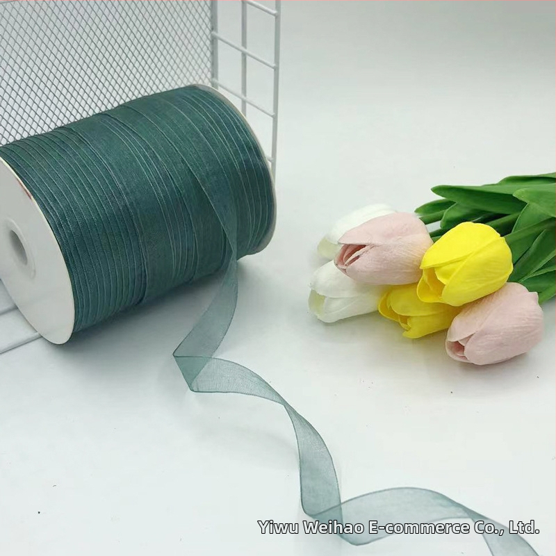 Zhe Hao adīta cepures lente ar dekoratīvu loku un gazes lentes DIY projektiem un dāvanu iesaiņošanai