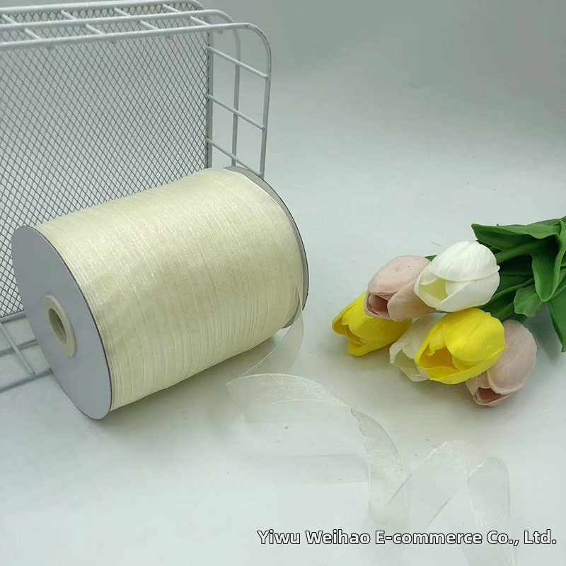 Zhe Hao adīta cepures lente ar dekoratīvu loku un gazes lentes DIY projektiem un dāvanu iesaiņošanai