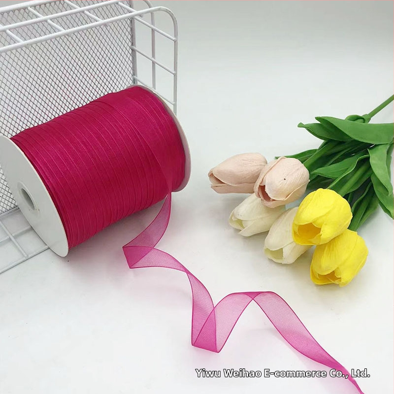 Zhe Hao adīta cepures lente ar dekoratīvu loku un gazes lentes DIY projektiem un dāvanu iesaiņošanai