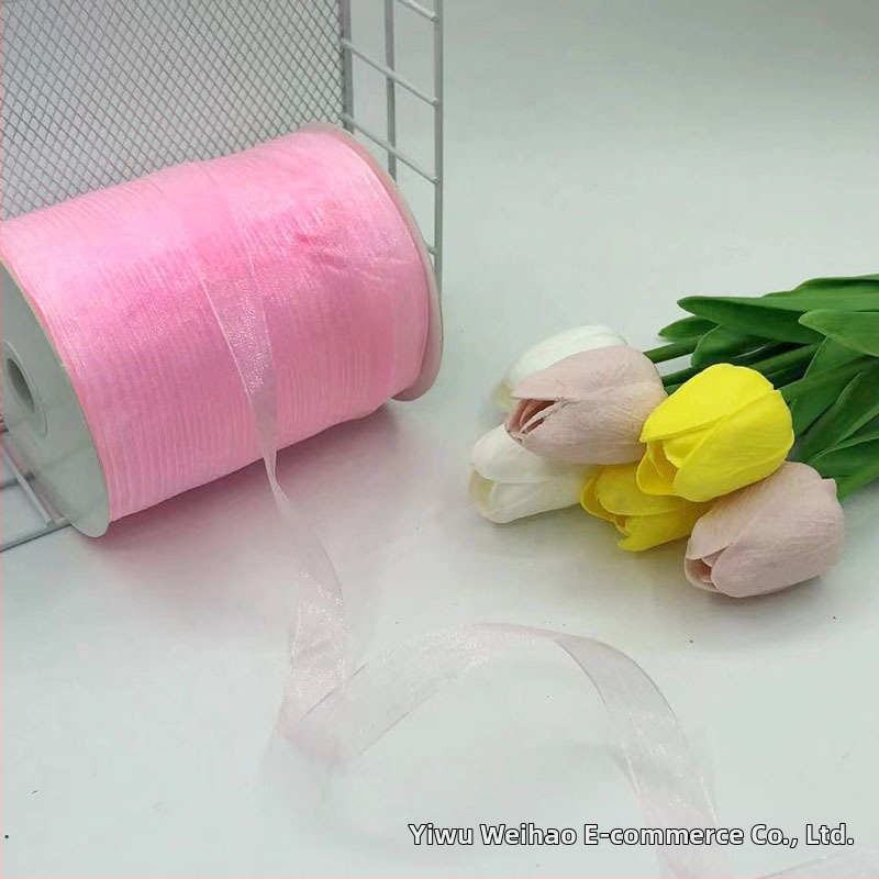 Zhe Hao adīta cepures lente ar dekoratīvu loku un gazes lentes DIY projektiem un dāvanu iesaiņošanai