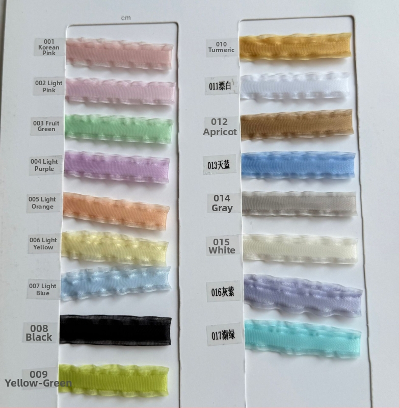 Matu aksesuārs ar poliestera horizontālām svītrām, tukšs dizains, matu spraudnis un buķetes iesaiņošanas lente