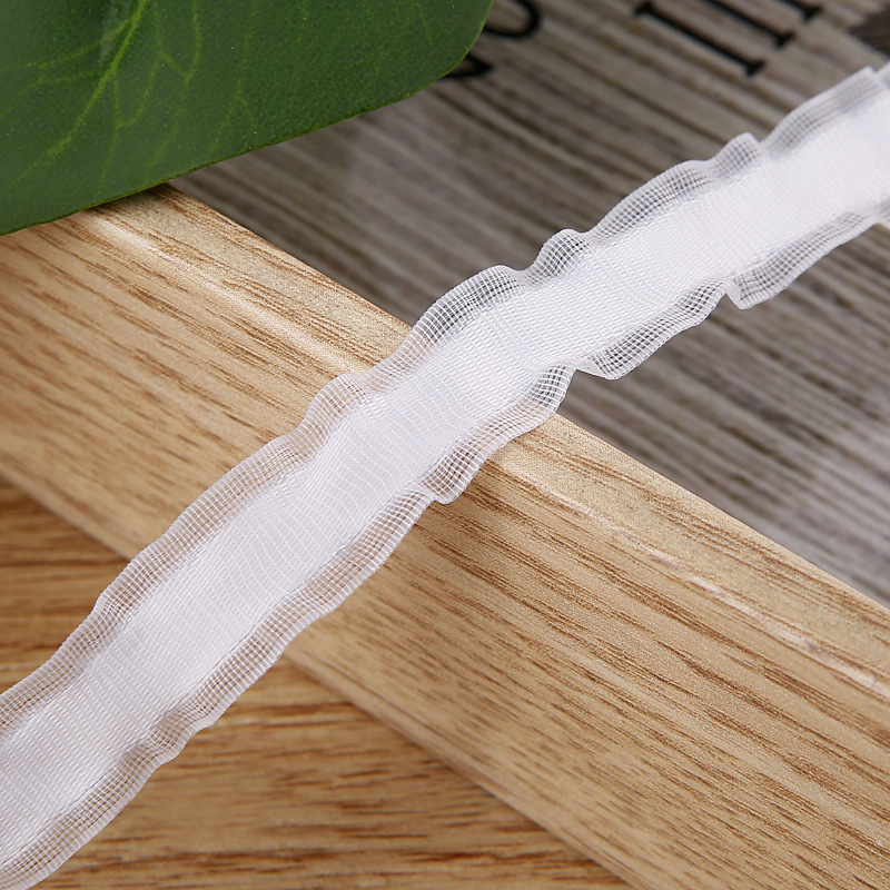 DIY аксесоар за коса с панделка: полиестерна лента с хоризонтални ивици, куха панделка за коса и лента за опаковка на букет