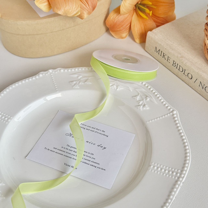 Jiefeng matinė šilkinė sniego gauze juostelė, matinė tekstūra, plaukų aksesuarai, drabužių papildymas ir dovanų įpakavimas