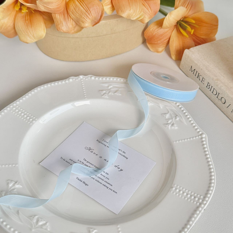 Jiefeng matinė šilkinė sniego gauze juostelė, matinė tekstūra, plaukų aksesuarai, drabužių papildymas ir dovanų įpakavimas