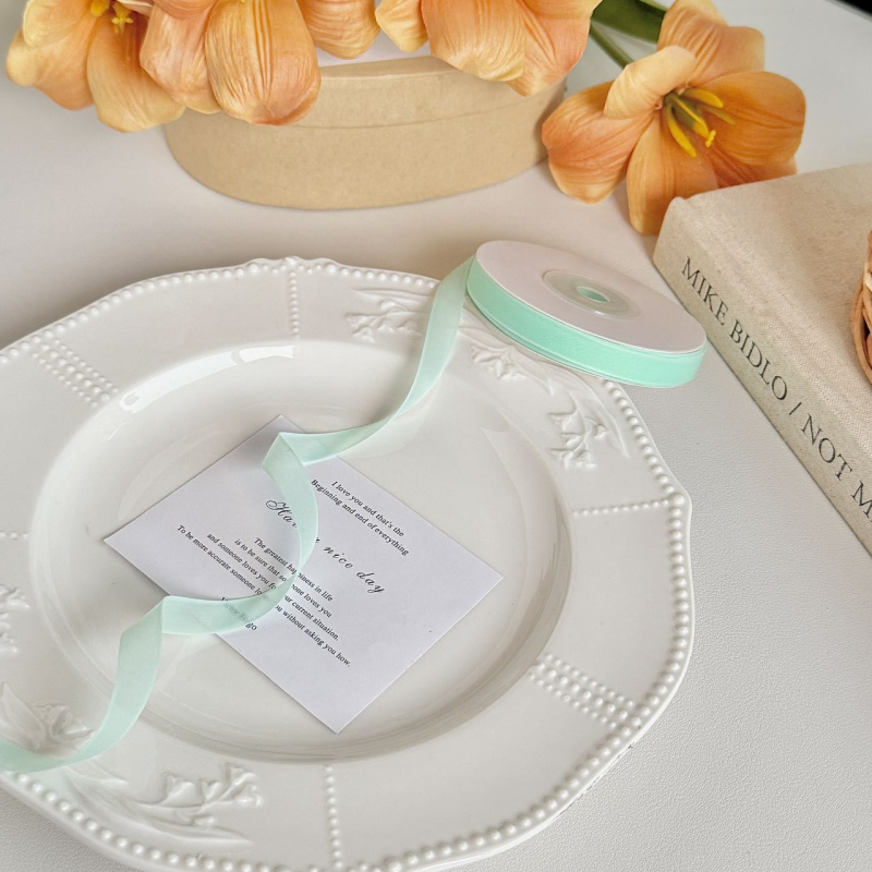 Jiefeng matinė šilkinė sniego gauze juostelė, matinė tekstūra, plaukų aksesuarai, drabužių papildymas ir dovanų įpakavimas