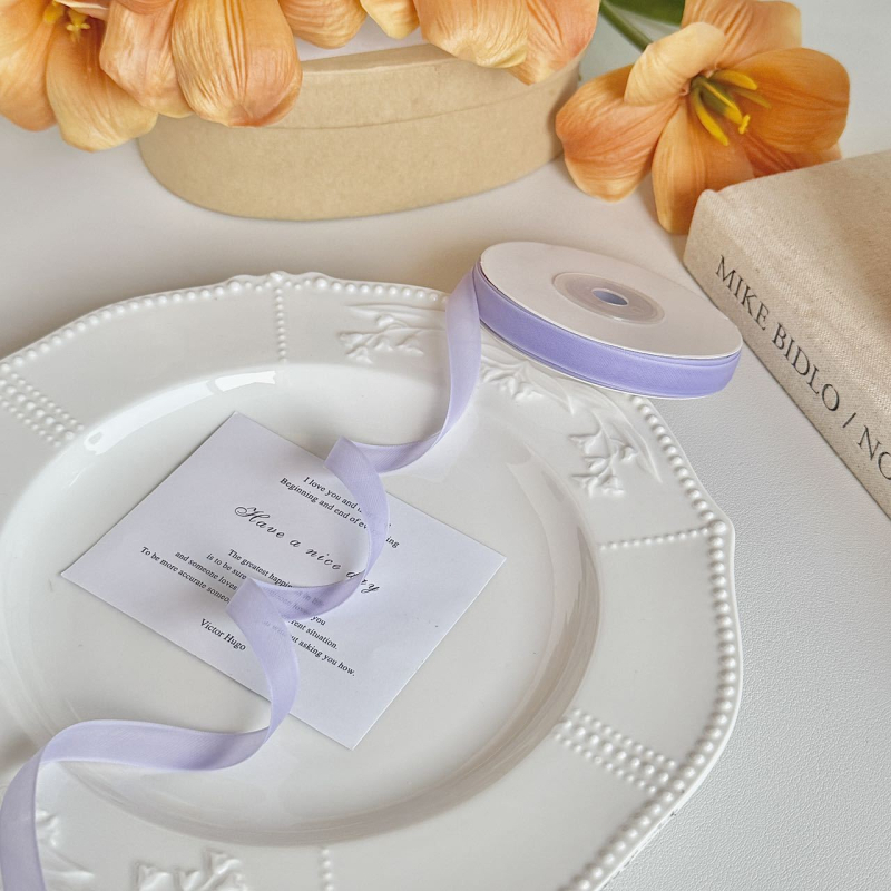 Jiefeng matinė šilkinė sniego gauze juostelė, matinė tekstūra, plaukų aksesuarai, drabužių papildymas ir dovanų įpakavimas