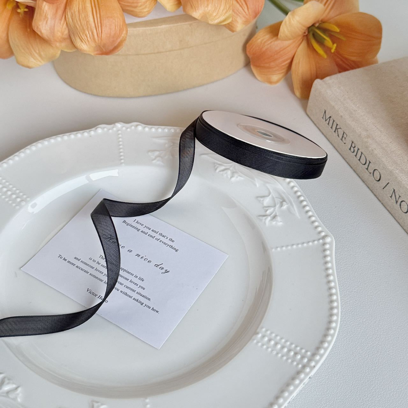 Jiefeng matinė šilkinė sniego gauze juostelė, matinė tekstūra, plaukų aksesuarai, drabužių papildymas ir dovanų įpakavimas