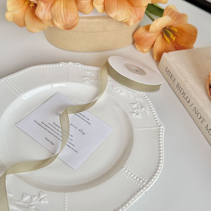 Jiefeng matinė šilkinė sniego gauze juostelė, matinė tekstūra, plaukų aksesuarai, drabužių papildymas ir dovanų įpakavimas