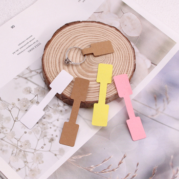 Pašlīmėta kainų etiketė žiedams ir juvelyrikai, stačiakampio formos, matinė danga