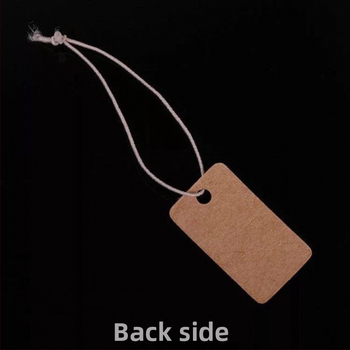 Kraft popieriaus etikete su virve, tuščia ranka rašoma etiketė, storinta įpakavimo kortelė, 100 vnt