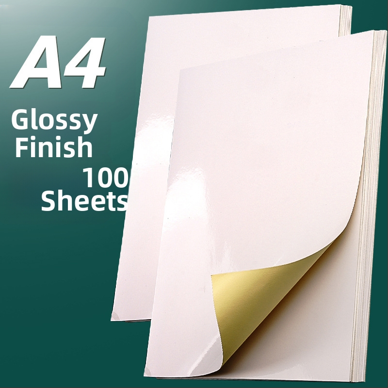 A4 lipnios etiketės iš kraft popieriaus spausdinimui su inkjet spausdintuvu, 0,14 mm storis, stačiakampio formos, modelis YX307