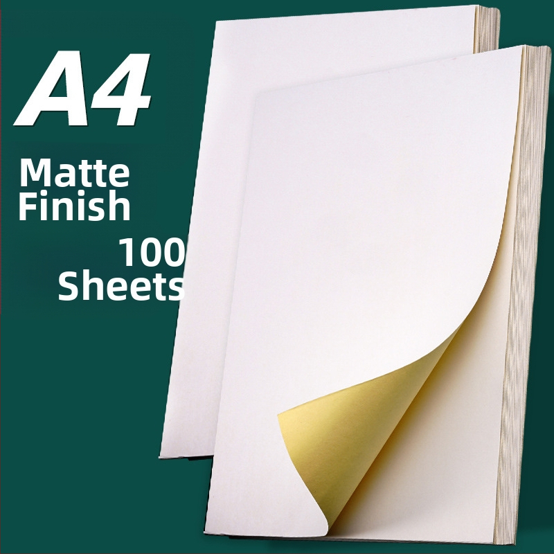 A4 lipnios etiketės iš kraft popieriaus spausdinimui su inkjet spausdintuvu, 0,14 mm storis, stačiakampio formos, modelis YX307