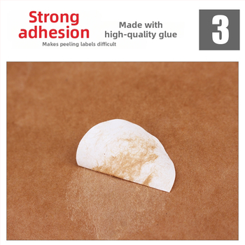 Apskrito vario lipni etiketė su įpjova spauda, vandens pagrindu klijai, ilgalaikė temperatūros atsparumas 20