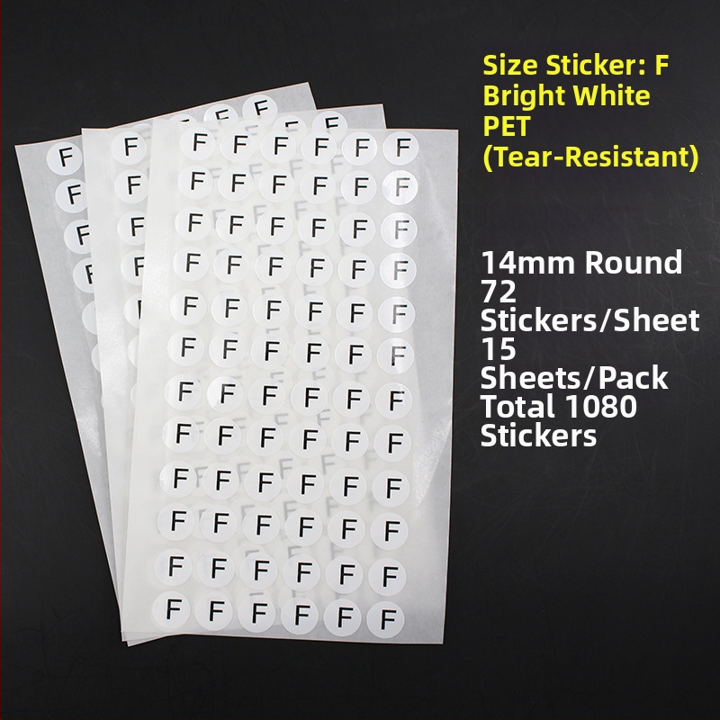 Apskrito vario lipni etiketė su įpjova spauda, vandens pagrindu klijai, ilgalaikė temperatūros atsparumas 20