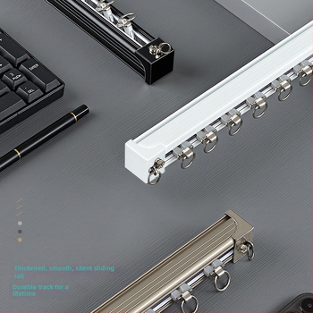 Aliuminio užuolaidų bėgelis – dvigubas bėgelis, tylus slydimas, modelis JFL-F05, montavimo tipas: pakabinamas