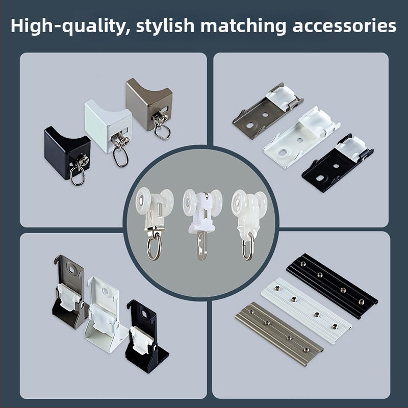 Alumīnija aizkaru sliede – divas sliedes, klusa slīdēšana, modelis JFL-F05, uzstādīšanas veids: karājams