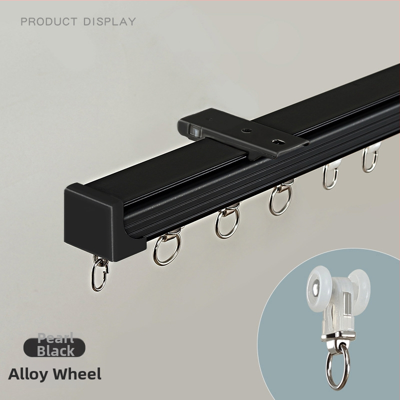 Aliuminio užuolaidų bėgelis – dvigubas bėgelis, tylus slydimas, modelis JFL-F05, montavimo tipas: pakabinamas