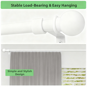 Europos stiliaus romų užuolaidų lazda su laikikliu ir veržlėmis, derva, Yijiale, lengvas prabangos įspūdis, pritaikoma, įgaliota privataus prekinio ženklo