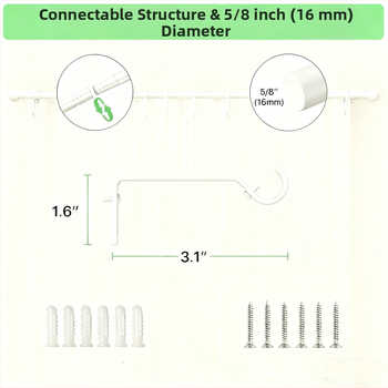 Europos stiliaus romų užuolaidų lazda su laikikliu ir veržlėmis, derva, Yijiale, lengvas prabangos įspūdis, pritaikoma, įgaliota privataus prekinio ženklo