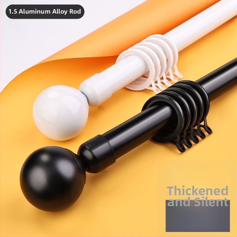 Aliuminio lydinio užuolaidų laikikliai vienguboms ir dviguboms strypams | tylus slydimo mechanizmas | modernus minimalistinis stilius | pritaikoma