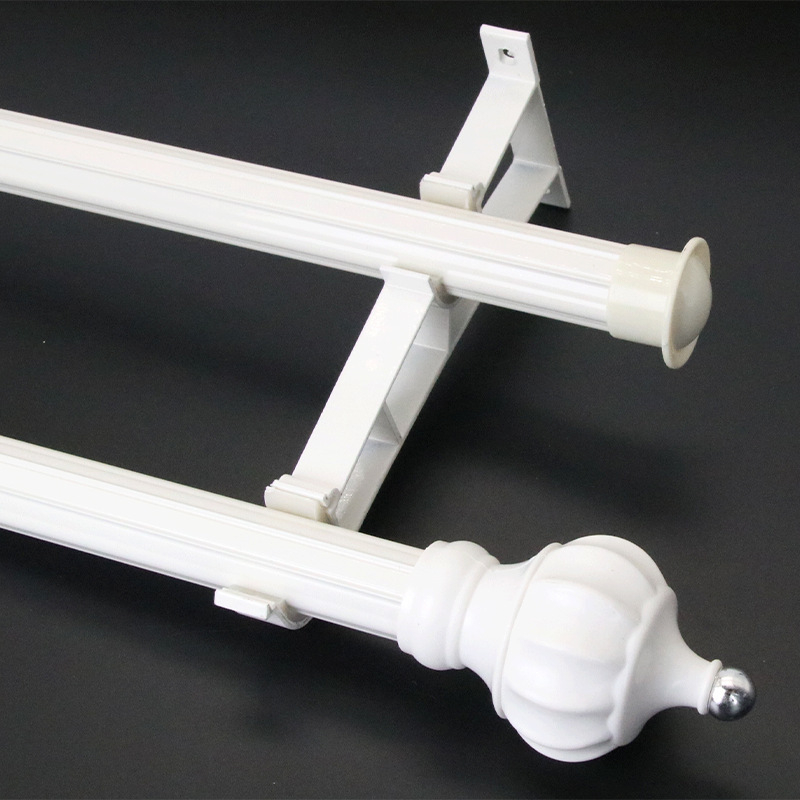 Aliuminio lydinio užuolaidų lazda, romėnų stilius, viengubas arba dvigubas strypas, šiuolaikinis minimalistinis dizainas, pritaikomas