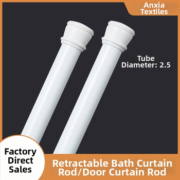 Teleskopinė plieno lazda drabužių džiovinimui, užuolaidoms ir dušo užuolaidai – įrengimas nereikalingas, šiuolaikinis minimalistinis stilius