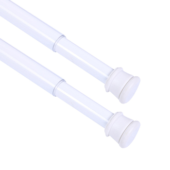 Teleskopinė plieno lazda drabužių džiovinimui, užuolaidoms ir dušo užuolaidai – įrengimas nereikalingas, šiuolaikinis minimalistinis stilius