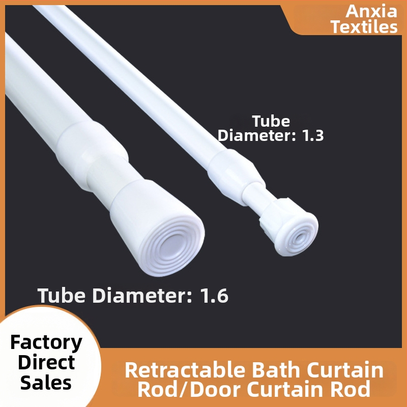 Teleskoopiline terasest varras pesu kuivamiseks, kardinaks ja dušikardina jaoks – paigalduseta, moods minimalistlik stiil