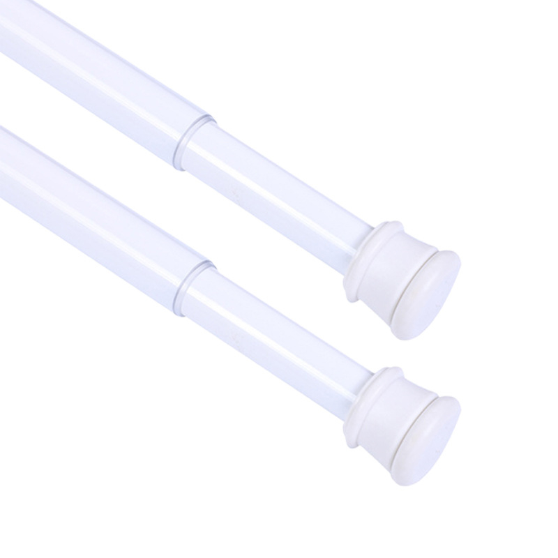 Teleskoopiline terasest varras pesu kuivamiseks, kardinaks ja dušikardina jaoks – paigalduseta, moods minimalistlik stiil