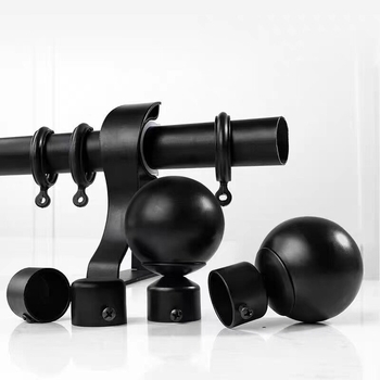 Персонализирана алуминиева карнизна пръчка за завеси, римски тип, кръгла глава, модерен френски стил, единична или двойна пръчка