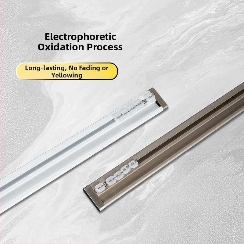 WR676 Завесен трек за прозорец с ъгъл и спалня, Алуминиева сплав, Горна монтаж, Тих и гладък прав водач