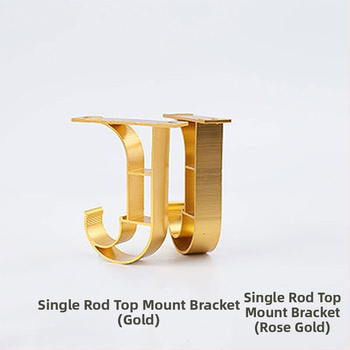 Aliuminio lydinio viengubos viršutinis laikiklis už užuolaidas, tipas 10012, laikiklio pagrindas, prekės ženklas Tricolor Fish, šiuolaikinis minimalistinis stilius