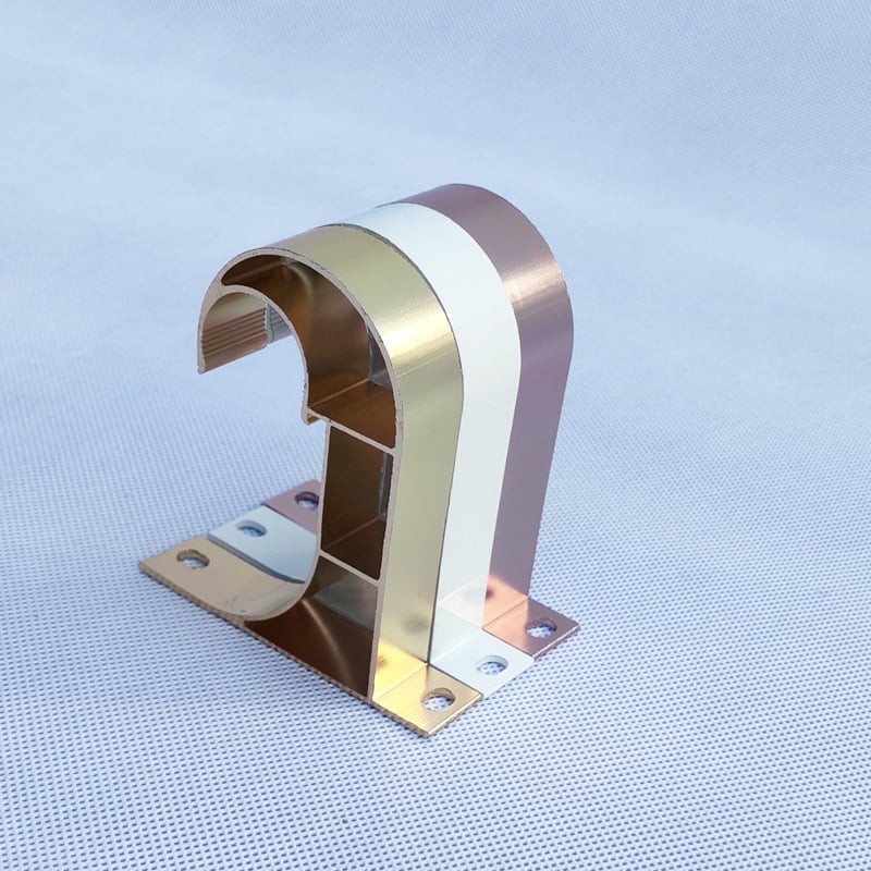 Еднолентов горен скоба за завеси, алуминиева сплав, модел 10012, база за скоба, марка Tricolor Fish, стил модерна простота