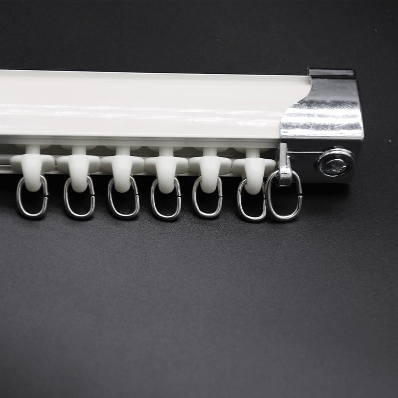 Aliuminio lydinio užuolaidų lazda su tylia bėgimo sistema, pritaikoma, modernus minimalistinis stilius