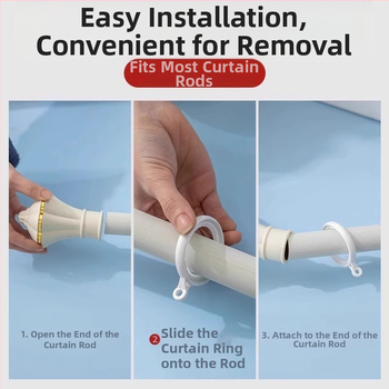 Užuolaidų žiedai pakabinimui – Nano vertikalus audinys, Neck Strength prekės ženklas, modernus paprastas stilius